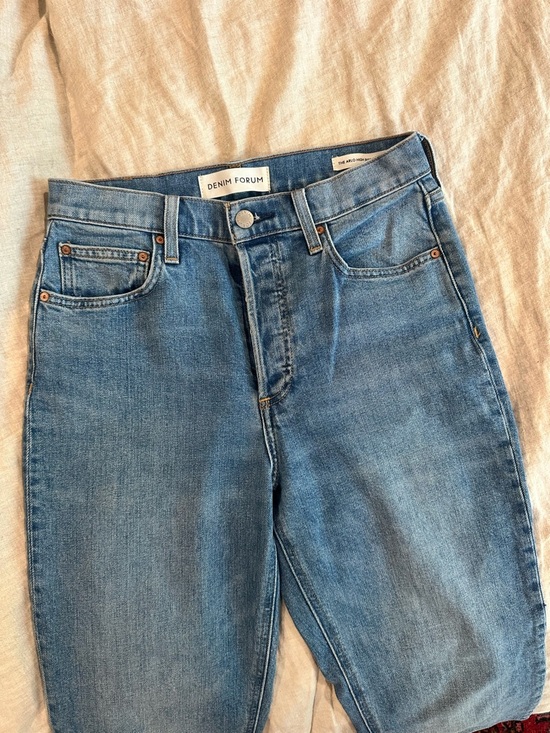 Denim Forum Denim - Aritzia Denim Forum Light Blue High-Rise Jeans